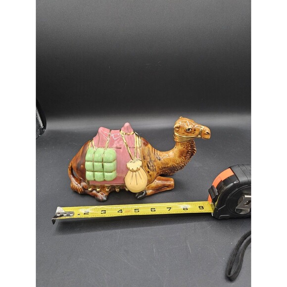 Holland Mold Standing Sitting Camel  Figure Hand Painted Gold Accent Nativity - Picture 8 of 11